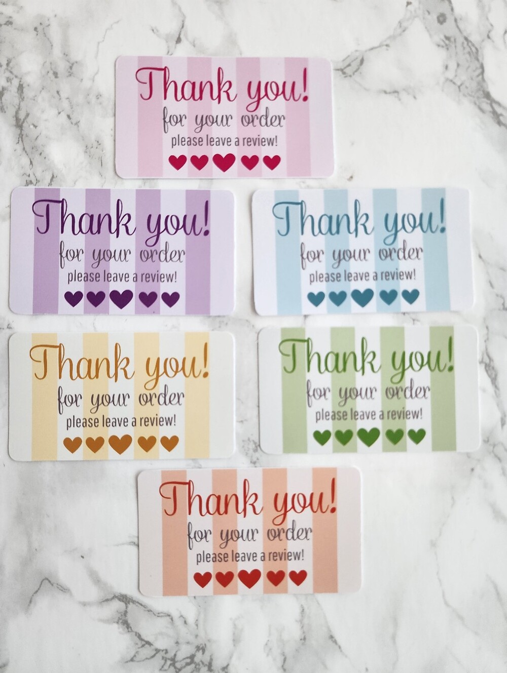 60 Thank You Cards | Review Cards